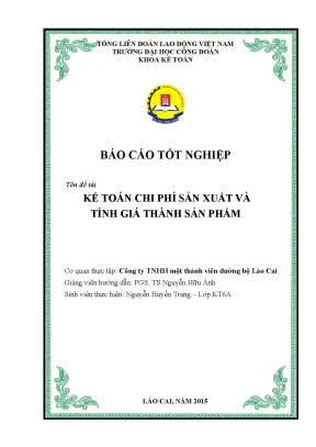 Kế Toán Chi Phí Sản Xuất và Tính Giá Thành Sản Phẩm Hiệu Quả