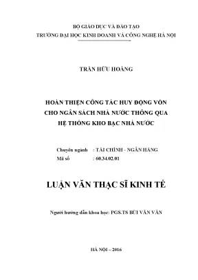 Cải Thiện Huy Động Vốn Ngân Sách Nhà Nước Qua Hệ Thống