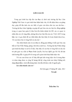 Lời Cảm Ơn và Tình Hình Nghiên Cứu Đa Dạng Sinh Học Tại 