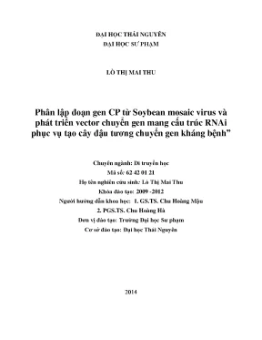 Nghiên cứu phân lập gen CP từ Soybean mosaic virus và 