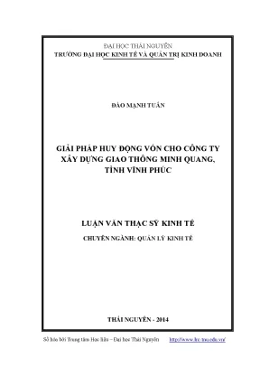 Giải Pháp Huy Động Vốn Hiệu Quả Cho Công Ty Xây Dựng
