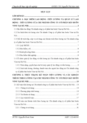 Phân Tích Kế Toán Tiền Lương Tại Chi Nhánh Công Ty Cổ