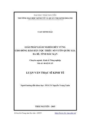 Giải pháp giảm nghèo bền vững cho đồng bào dân tộc thiểu