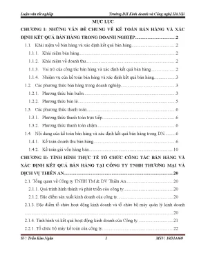 Kế Toán Bán Hàng và Xác Định Kết Quả Bán Hàng Tại Công