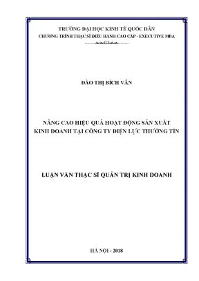 Nâng Cao Hiệu Quả Hoạt Động Sản Xuất Kinh Doanh Tại Công