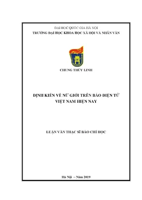 Định Kiến Giới Về Nữ Giới Trên Báo Điện Tử Việt Nam