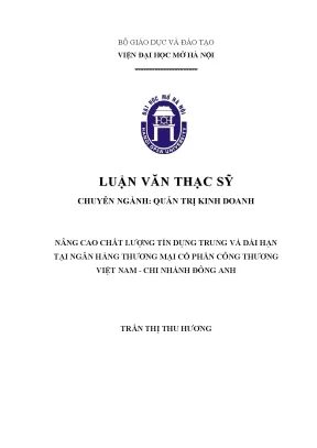 Nâng cao chất lượng tín dụng trung và dài hạn tại ngân