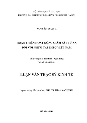Nâng cao hiệu quả giám sát từ xa tại ngân hàng thương