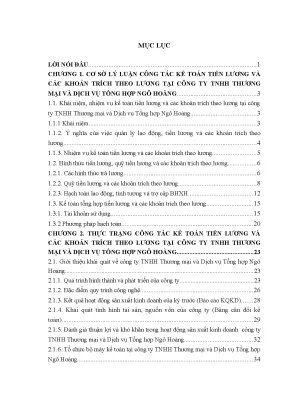 Kế Toán Tiền Lương và Các Khoản Trích Theo Lương Tại