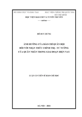 Ảnh Hưởng Của Báo Chí Quân Đội Đến Nhận Thức Chính Trị