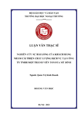 Nghiên Cứu Sự Hài Lòng Của Khách Hàng Tại Công Ty Toyota