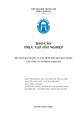 Kế Toán Bán Hàng và Xác Định Kết Quả Bán Hàng Tại Công