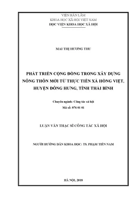 Phát Triển Cộng Đồng Trong Xây Dựng Nông Thôn Mới Tại Xã