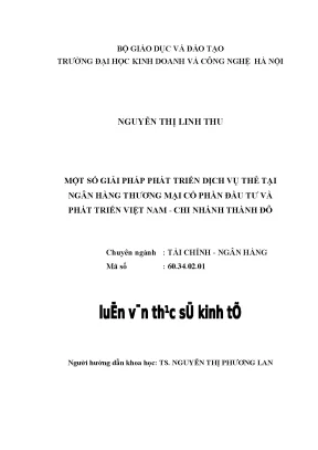 Giải pháp phát triển dịch vụ thẻ tại ngân hàng TMCP Đầu