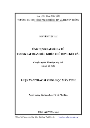 Ứng Dụng Đại Số Gia Tử Trong Điều Khiển Chủ Động Kết Cấu