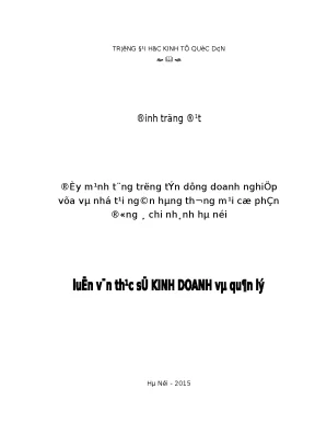 Tăng Trưởng Tín Dụng Doanh Nghiệp Vừa và Nhỏ Tại Ngân