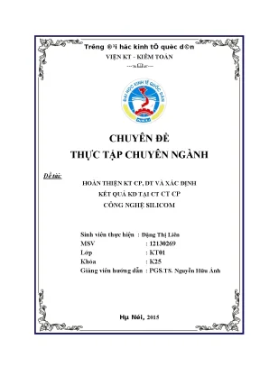 Hoàn thiện quản lý chi phí và doanh thu tại Công ty CP