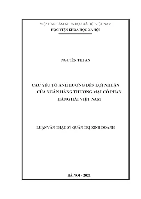 Yếu Tố Ảnh Hưởng Đến Lợi Nhuận Ngân Hàng Thương Mại Cổ