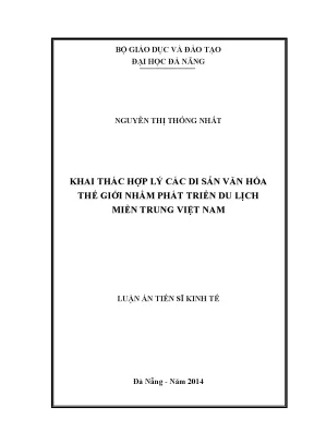 Khai Thác Di Sản Văn Hóa Thế Giới Để Phát Triển Du Lịch 