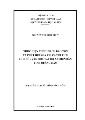 Bảo Tồn và Phát Huy Giá Trị Di Tích Lịch Sử - Văn Hóa