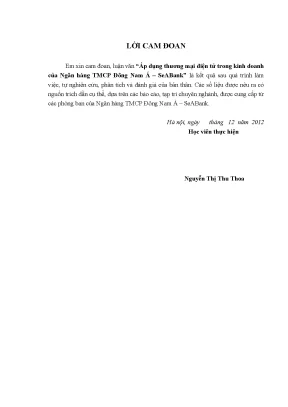 Áp Dụng Thương Mại Điện Tử Trong Kinh Doanh Ngân Hàng