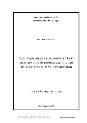 Thực Trạng Tham Gia Bảo Hiểm Y Tế Của Sinh Viên Tại Thái 