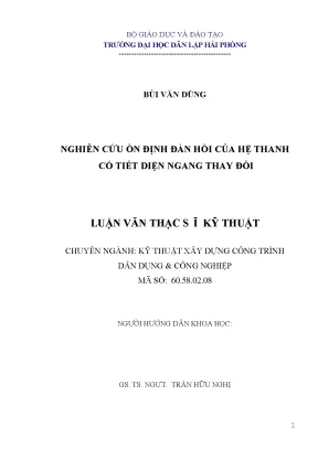 Nghiên Cứu Ổn Định Đàn Hồi Của Hệ Thanh Có Tiết Diện