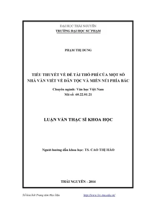 Nghiên Cứu Tiểu Thuyết Về Đề Tài Thổ Phỉ Trong Văn Học
