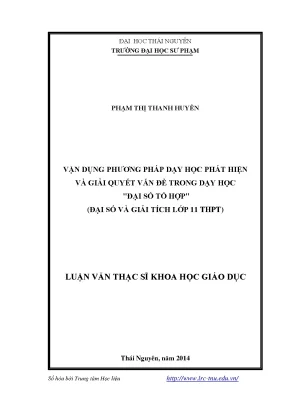 Vận Dụng Phương Pháp Dạy Học Phát Hiện và Giải Quyết Vấn