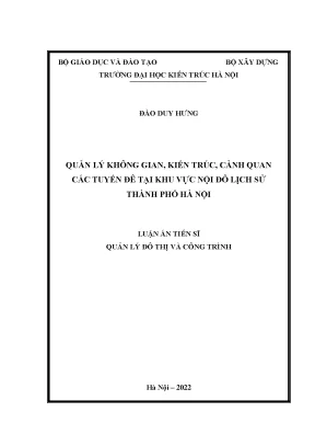 Quản Lý Không Gian và Kiến Trúc Các Tuyến Đê Nội Đô Lịch 