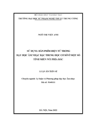 Sử Dụng Đàn Phím Điện Tử Trong Dạy Học Âm Nhạc Bậc Trung
