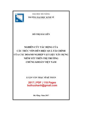 Tác động của cấu trúc vốn đến hiệu quả tài chính DN VLXD