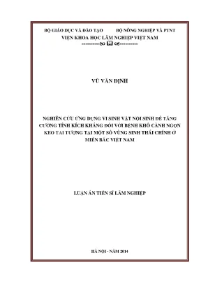 Nghiên Cứu Ứng Dụng Vi Sinh Vật Nội Sinh Tăng Cường Khả 
