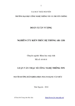 Nghiên Cứu Kiến Trúc Hệ Thống AR-LBS Tại Đại Học Thái Nguyên
