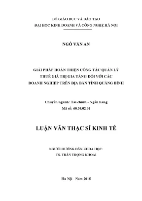 Giải Pháp Tối Ưu Quản Lý Thuế Giá Trị Gia Tăng Tại Doanh