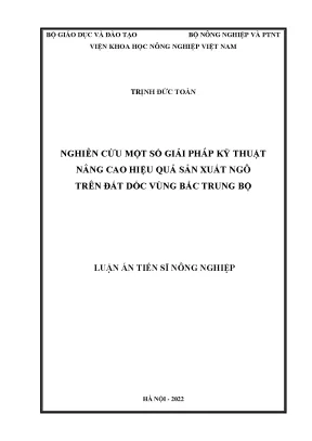 Nâng Cao Hiệu Quả Sản Xuất Ngô Trên Đất Dốc Vùng Bắc