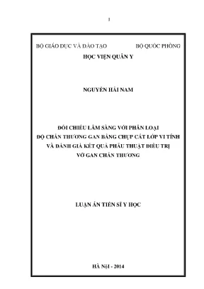 Đối Chiếu Lâm Sàng và Phân Loại Chấn Thương Gan Bằng 