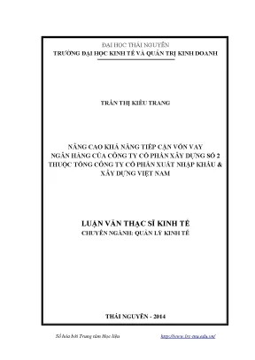 Nâng Cao Khả Năng Tiếp Cận Vốn Vay Ngân Hàng Cho Doanh