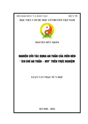 Nghiên Cứu Tác Dụng Của Viên Nén Ích Khí An Thần – HVY