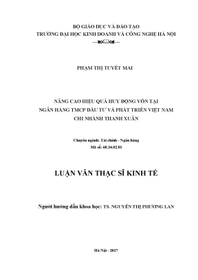 Nâng cao hiệu quả huy động vốn tại BIDV Thanh Xuân