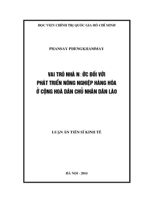 Vai trò của Nhà nước trong phát triển nông nghiệp hàng