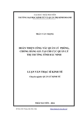 Cải Thiện Quản Lý Phòng Chống Hàng Giả Tại Bắc Ninh