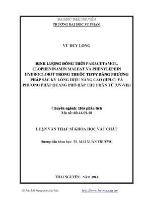 Nghiên Cứu Phương Pháp HPLC và UV-VIS Để Phân Tích 