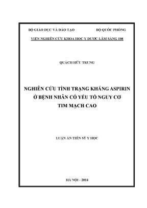Nghiên Cứu Tình Trạng Kháng Aspirin Ở Bệnh Nhân Tim Mạch Cao