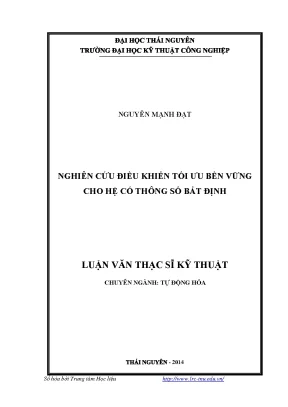 Nghiên Cứu Điều Khiển Tối Ưu Bền Vững Trong Hệ Thống Bất