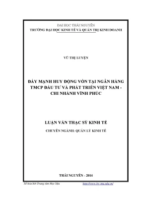 Chiến lược huy động vốn hiệu quả tại BIDV Vĩnh Phúc