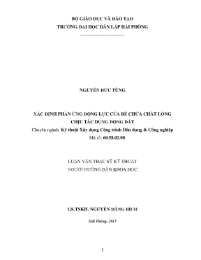 Phản ứng động lực của bể chứa chất lỏng dưới tác động