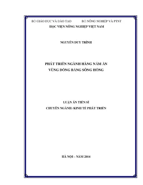 Phát Triển Ngành Hàng Nấm Ăn Vùng Đồng Bằng Sông Hồng