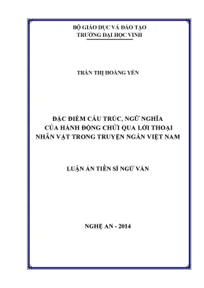 Nghiên Cứu Hành Động Chửi Trong Lời Thoại Nhân Vật