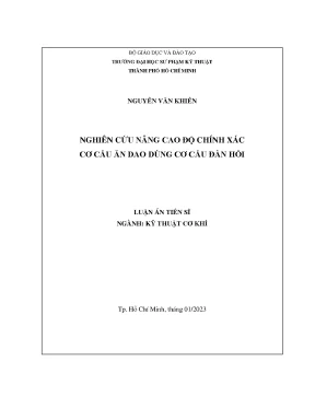 Nâng Cao Độ Chính Xác Cơ Cấu Ăn Dao Dùng Cơ Cấu Đàn Hồi